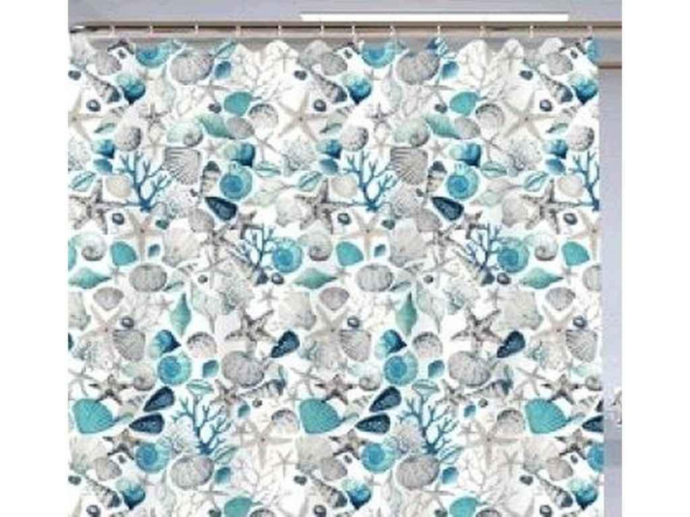Штора для ванної 180*180см блакитний Море ТМ Eco Fabric Київ - фото 1