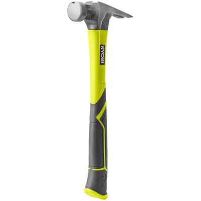 Молоток Ryobi RH16FSS, 450г, рукоятка зі скловолокна, цвяходер, магнітний тримач (5132005333) Вінниця