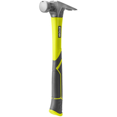 Молоток Ryobi RH16FSS, 450г, рукоятка зі скловолокна, цвяходер, магнітний тримач (5132005333) Винница - изображение 2