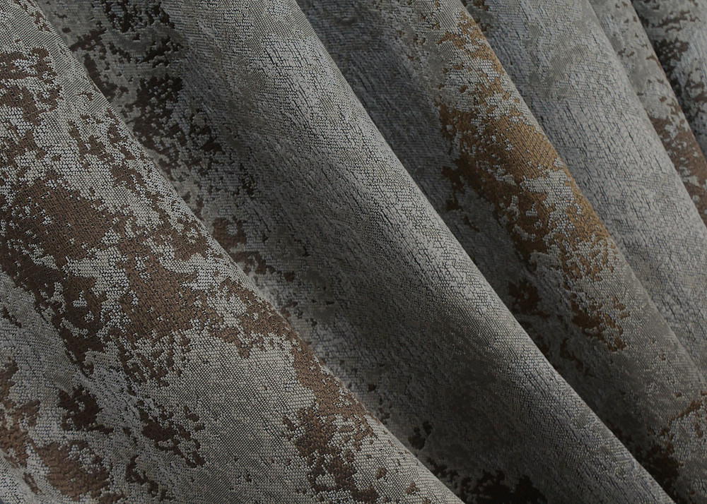 Комплект готовых штор VR-Textil Мрамор Al-7 № 1467ш Серый с коричневым 150х290 см 2 шт (33-0329) Киев - изображение 6