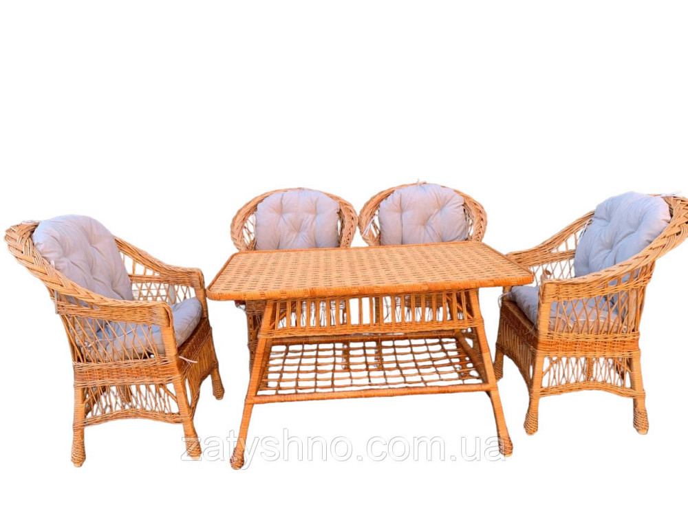 Мебель плетеная натуральная из лозы ан 4 человек Киев - изображение 5