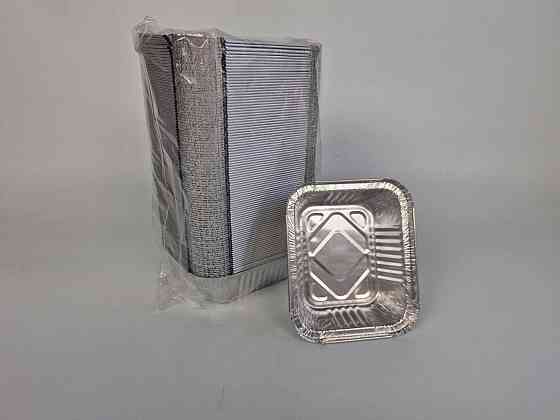 Прямокутний контейнер із харчової алюмінієвої фольги 430 мл SP24L 100 шт. в пакованні (NEW) (1 пачка) Харків