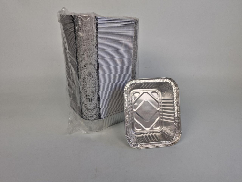 Прямоугольный контейнер из пищевой алюминиевой фольги 430мл SP24L 100шт в упаковки (NEW) (1 пачка) Харьков - изображение 2