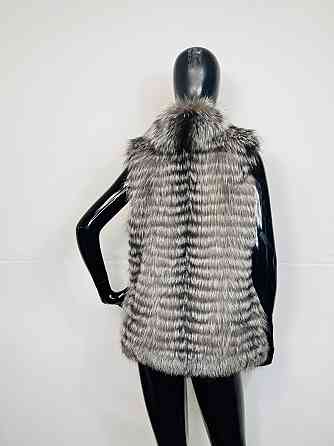 Жилетка хутряна жіноча з чорнобурки Сірий 48 Харків