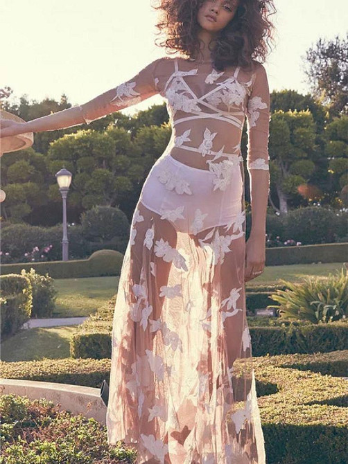 Парео прозоре пляжне жіноче біле L Київ - фото 1