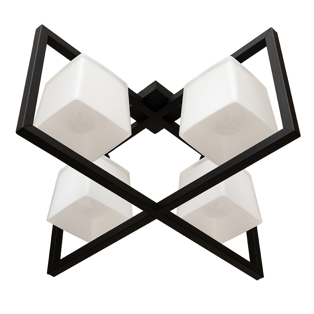 Люстра потолочная MSK Electric Boston на четыре плафона под лампу Е27 NL 400230-4 BK Одесса - изображение 4