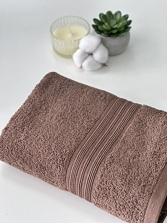 Полотенце махровое Ideal Textile 500 г/м2 50х90 см в асорт. (56860390) Коричневий 1 шт Черновцы - изображение 1