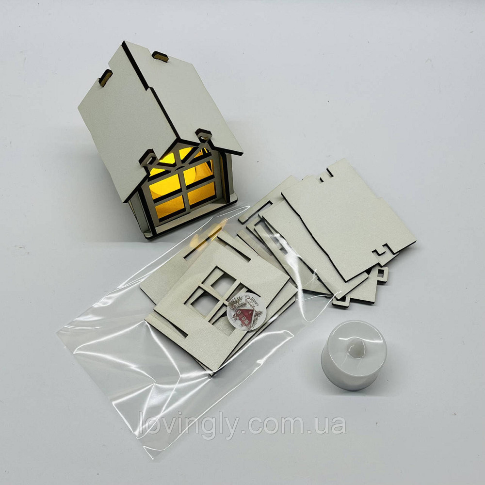 Будиночок-конструктор із ХДФ з LED підсвіткою  Творчий набір для дітей Ірпінь - фото 8