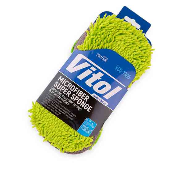 Губка мікрофібри для миття та полірування автомобіля 23х11,5х6 Мукачево