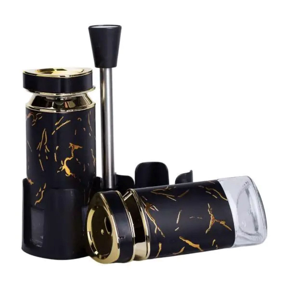 Yiwu Набір для спецій на підставці солонка і перечниця по 120 мл Чорний HP-1353 Коломия - фото 2