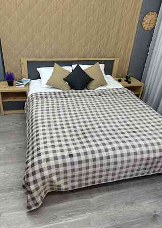 Плед-покривало Decorator WellSoft 150х210 см Клітинка Бежево-сірий (87-280) Київ