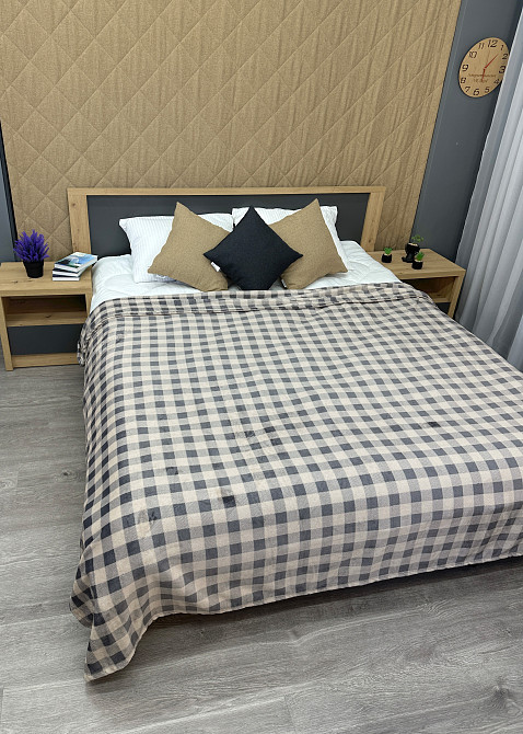 Плед-покривало Decorator WellSoft 150х210 см Клітинка Бежево-сірий (87-280) Київ - фото 6