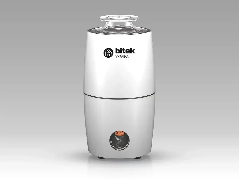 Кофемолка электрическая BITEK BT-7122 1000Вт 220В, объем 200г, 4 лезвия из нержавеющей стали, белая Одесса - изображение 1