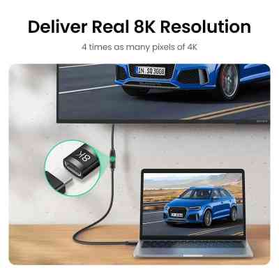 Кабель мультимедийный HDMI M to HDMI F 1.0m 8K HD151 black Ugreen (40447) Винница