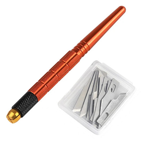 Нож прецизионный с 13 сменными лезвиями для резки дерева кожи пленки бумаги Винница - изображение 1