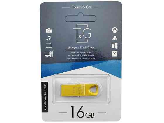 Флешка USB 16GB 2.0 117 metall Series золота ТМ TG Київ
