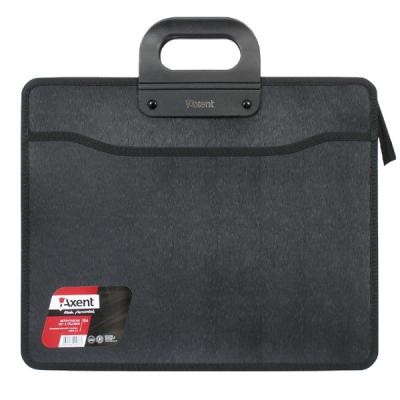 Папка - портфель Axent В4, 3 compartments, black, with zipper closure (1603-01-А) Вінниця - фото 2