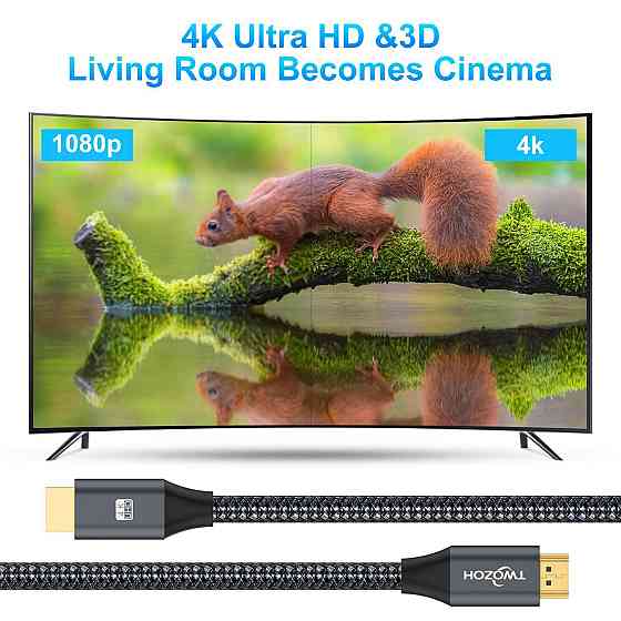 Кабель HDMI — HDMI Twozoh 0,3м Луцьк