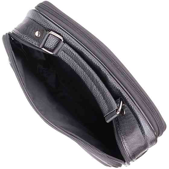 Сумка чоловіча з ручкою для перенесення в руці з натуральної шкіри Vintage 23029 Чорний Київ