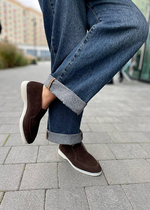 Лоферы женские Notta bene коричневые натуральная замша осень-весна размеры 36-40 (T-0224) Коломия - фото 3