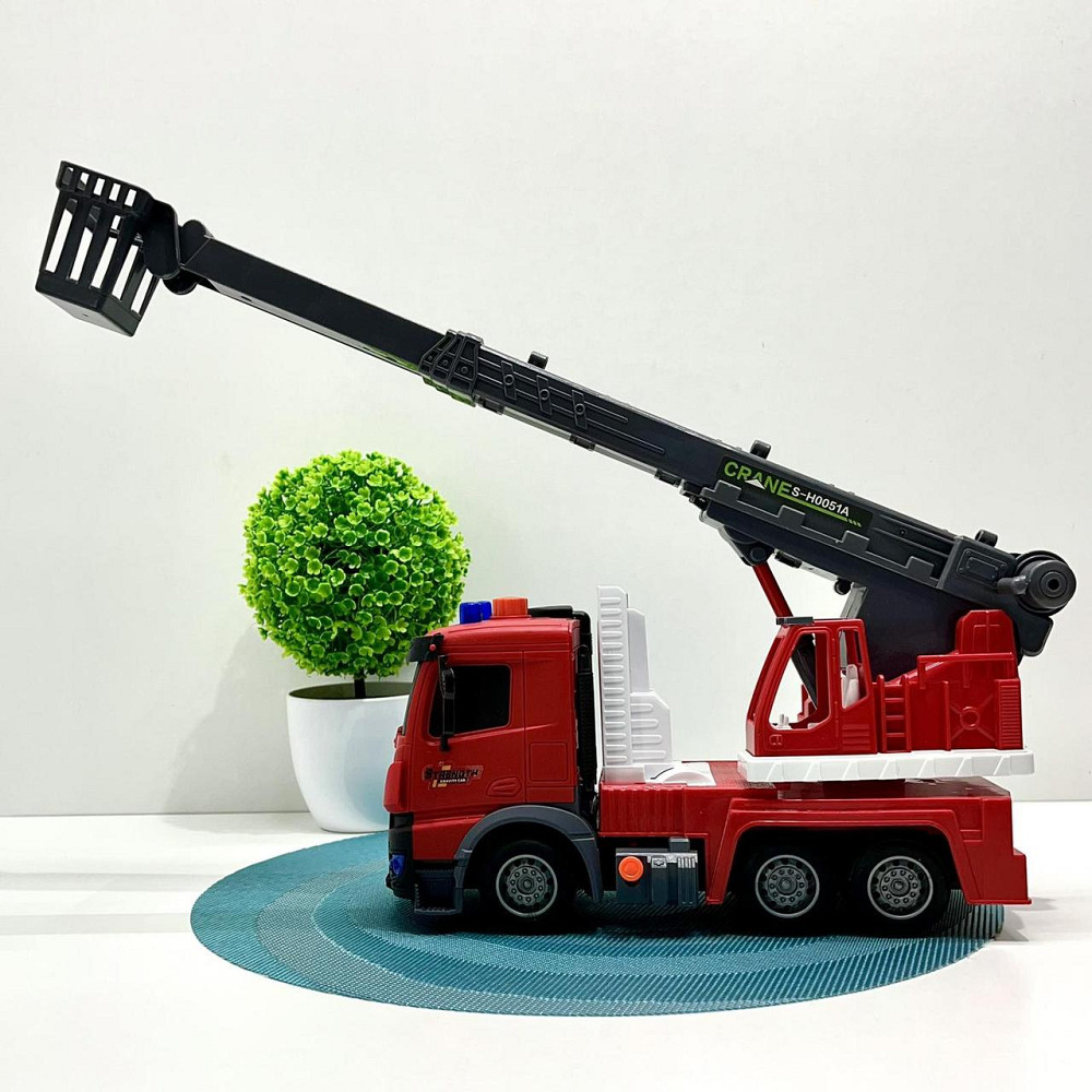 Спецтехніка Пожежна машинка звук підсвічування 35см Червона (687-55 C) Чернігів - фото 4