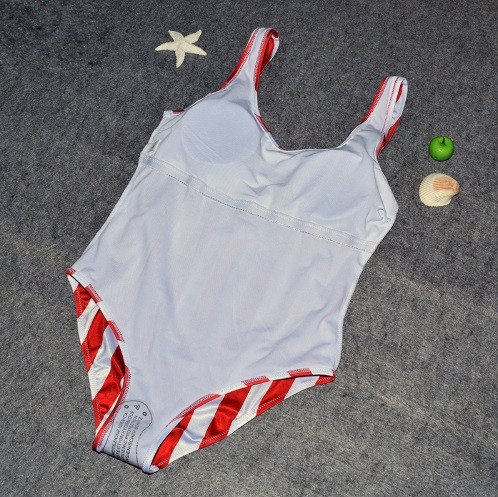 Купальник в полоску суцільний жіночий червоно-білий Київ - фото 7