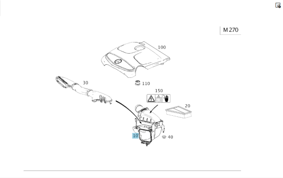 Mercedes-Benz  A2700900601 Корпус повітряного фільтра на двигун у зборі верхня та нижня частина CLA C117 CLA Shooting Brake X117 GLA X156 A-class W176 Одеса