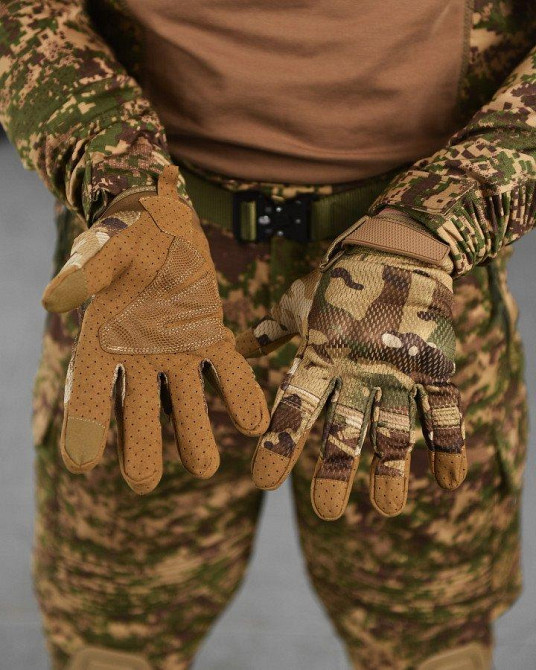 Чоловічі Тактичні рукавички iTouch мультикам з кісточками Одесса - изображение 4