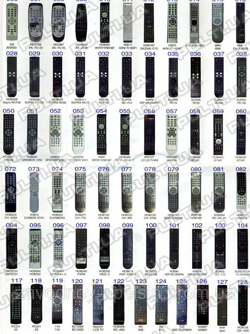 Пульт HUAYU RM-L1098 универсальный [china LCD,LED] Одесса - изображение 3