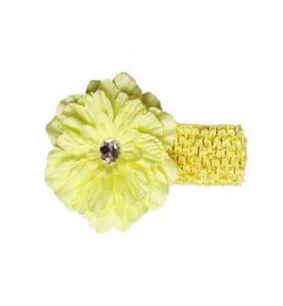 Дитяча жовта пов'язка - квітка 12см, окружність 28-50см Київ