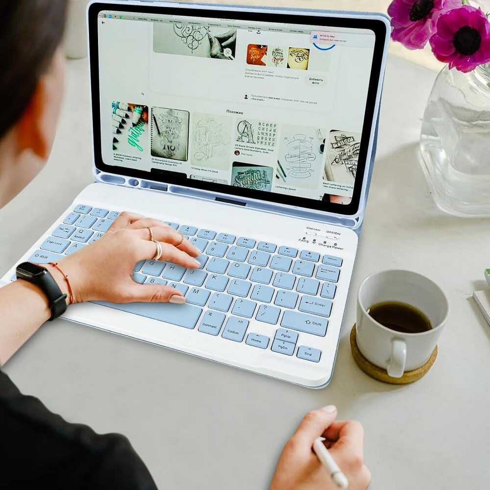 Чехол‑клавиатура для iPad 10.2″ (7/8/9 Gen, Air 3, Pro 10.5) Bluetooth беспроводная с держателем для Apple Киев - изображение 3