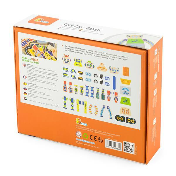 Набір для творчості Viga Toys Дерев'яна аплікація Робот (50335) Харьков - изображение 3