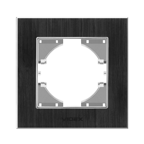 BINERA чорний алюміній Рамка горизонтальна 1-а Videx Житомир - фото 1