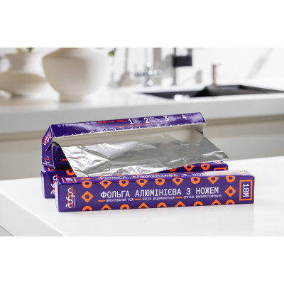 Фольга алюминиевая Добра Господарочка Коллекция Выбойка С ножом 18 м (4820086524094) Винница - изображение 2