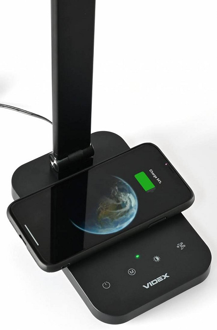 LED лампа настільна з бездротовою зарядкою VIDEX VL-TF17B 18W 1800-6500K Вінниця - фото 12