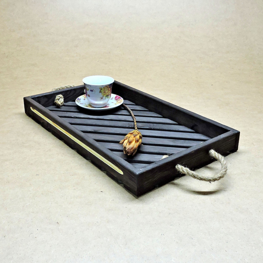 Піднос дерев'яний "Ломмел" графіт Миколаїв - фото 3