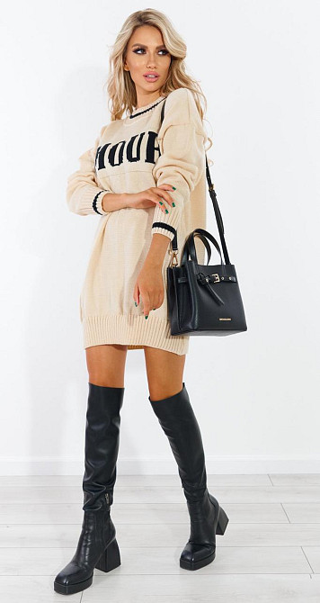 Светр плаття з написом (48-52) Київ - фото 2