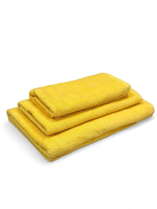 Полотенце однотонное Ideal Textile 70х140 см 400 г/м2 (56860923) Жовтий 1 шт Черновцы - изображение 3