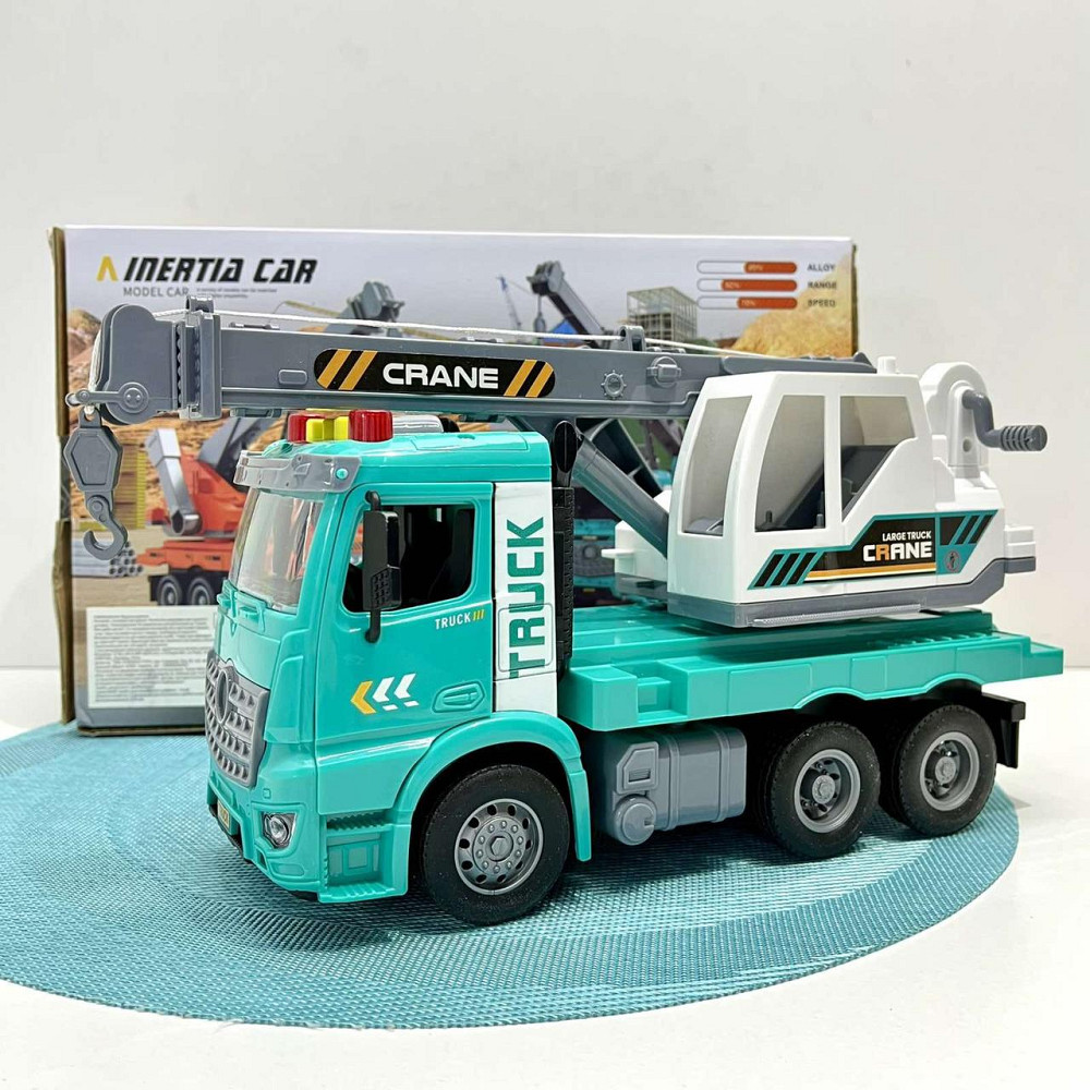 Спецтехніка Автокран світло звук інерція рухомі елементи 1:16 Бірюзовий (ZH 812-4) Чернігів - фото 9