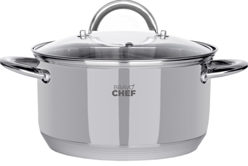 Кастрюля Bravo Chef 22 см (4.35 л) с крышкой (6720870) Киев - изображение 1