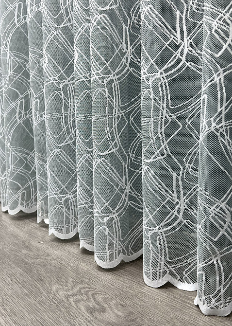 Тюль жакард колір сірий з білим 1970т Київ - фото 5
