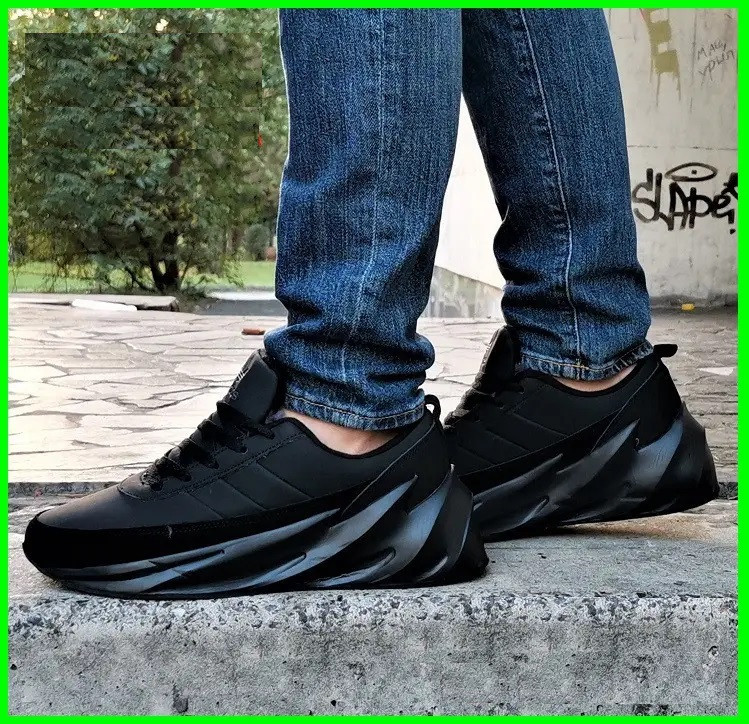 Термо Кроссовки Adidas $harks Мужские Адидас Чёрные Акула Еврозима (размеры: 41,42,43,44,45) Днепр - изображение 1