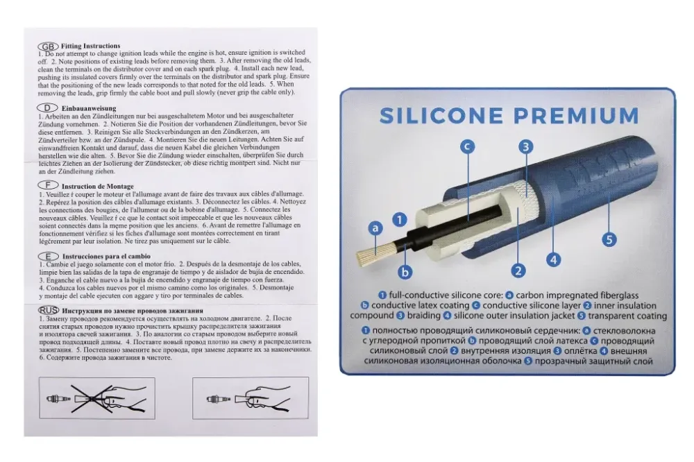 Провода свічні 2121 Tesla Silicone Premium Вінниця - фото 3