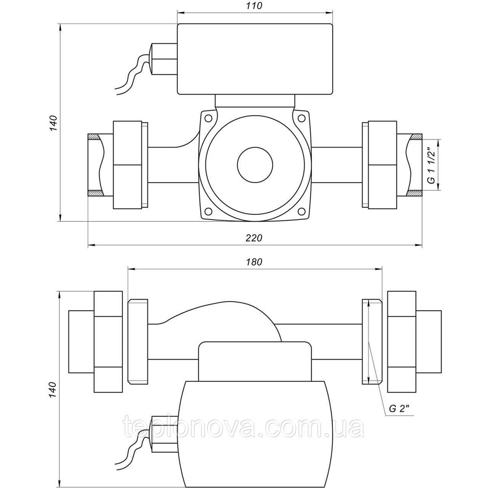 Насос циркуляційний енергоощадний Optima OP32-80AUTO 180 мм + гайки Чернівці - фото 5