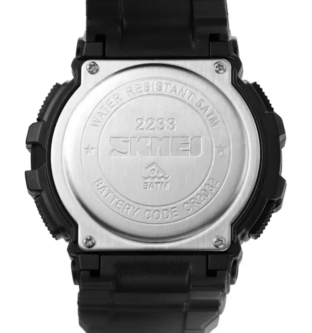 Часы мужские спортивные Skmei 2233 compass с компасом (Черный) Винница - изображение 8