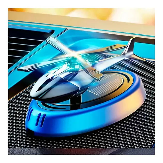 Автомобильный ароматизатор вертолет с раздуванием на солнечной панели + многократная пропитка духов Коломыя - изображение 1