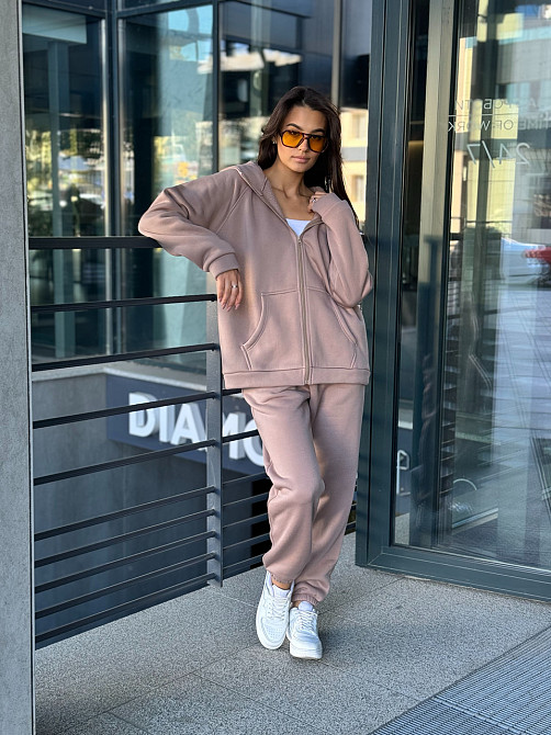 Теплый спортивный костюм женский на змейке Какао 50/52 Харьков - изображение 5