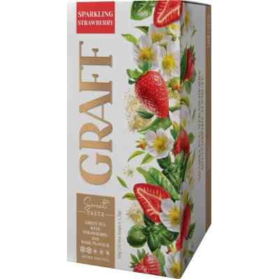 Чай Graff Sparkling Strawberry з ароматом полуниці та базиліка 20x1.5 г (4820279612263) Вінниця