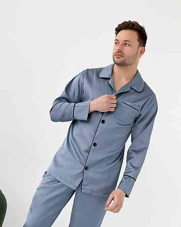 Мужская пижама шелк Шоколадный M Харьков