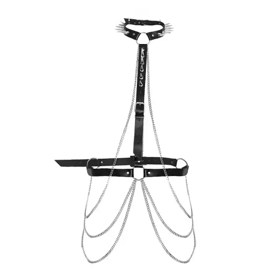 Портупея жіноча Art of Sex - Keliya, натуральна шкіра, розмір XS-2XL, колір чорний Львів